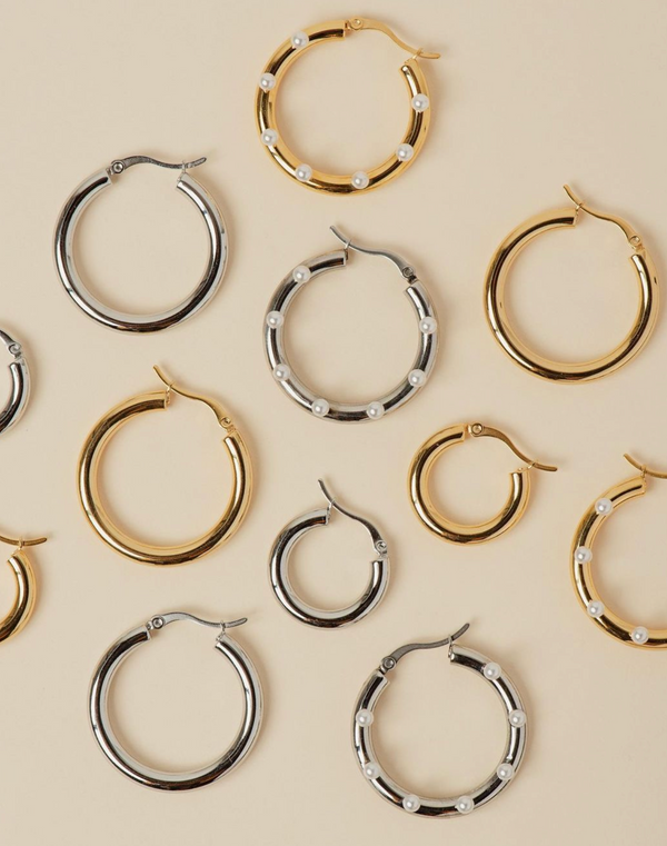 PEARL-FECT HOOPS PLATEADOS