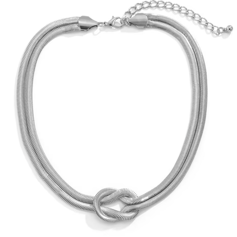 LEMNISCO CHOKER PLATEADO