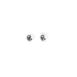 YIN-YANG STUD PLATEADO (UNIDAD)