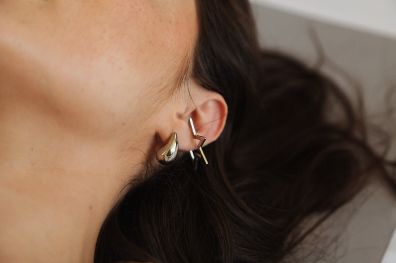 ROCKSTAR EARCUFF PLATEADO