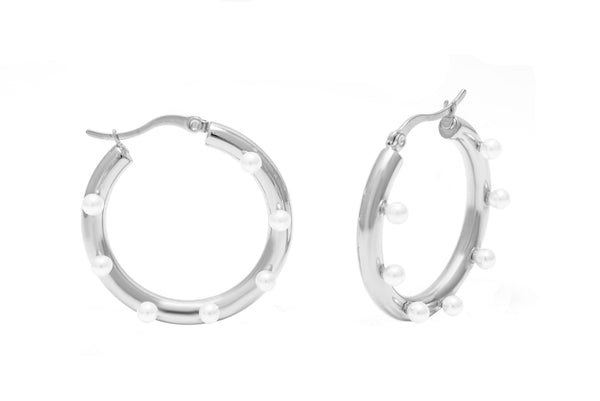 PEARL-FECT HOOPS PLATEADOS