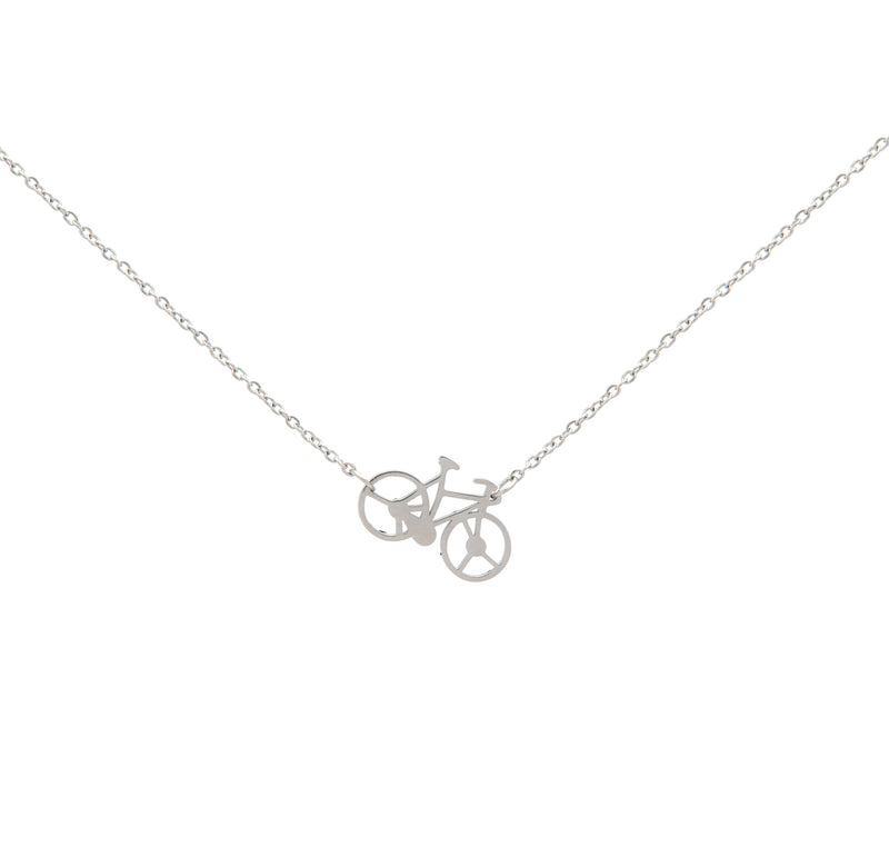 COLLAR BICICLETA PLATEADO