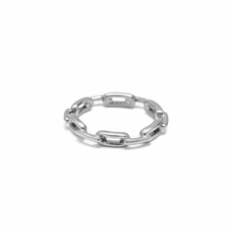 CHAIN-GE MY MIND RING - PLATEADO