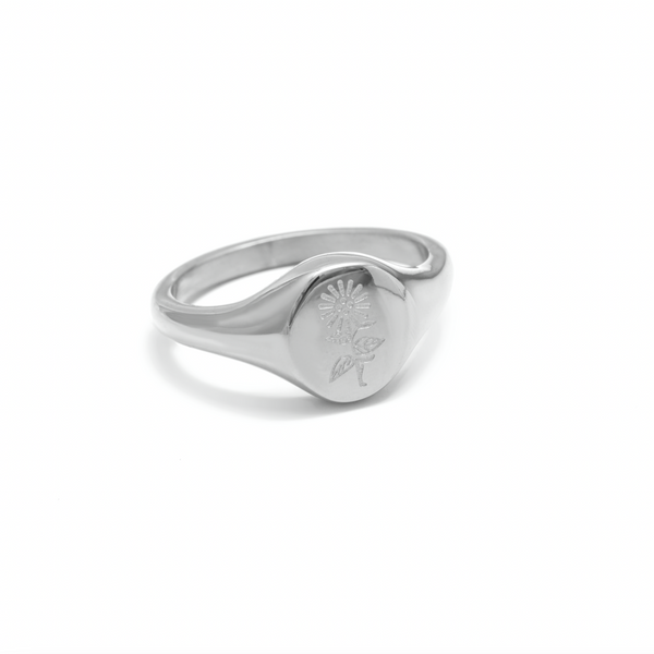 GIRA EL SOL RING - PLATEADO