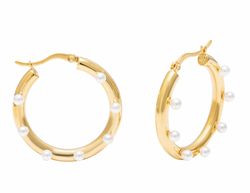 PEARL-FECT HOOPS DORADOS