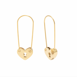 LOCK YOU EARRINGS DORADOS