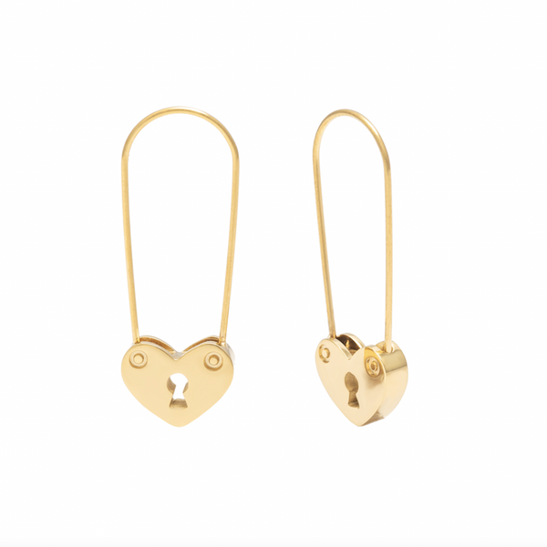 LOCK YOU EARRINGS DORADOS