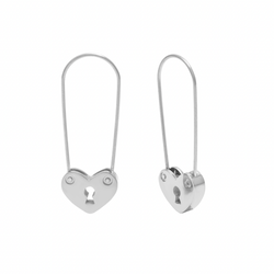 LOCK YOU EARRINGS PLATEADOS