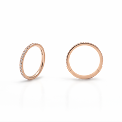 WATERPROOF HUGGIES CIRCONIAS ROSE GOLD (UNIDAD)