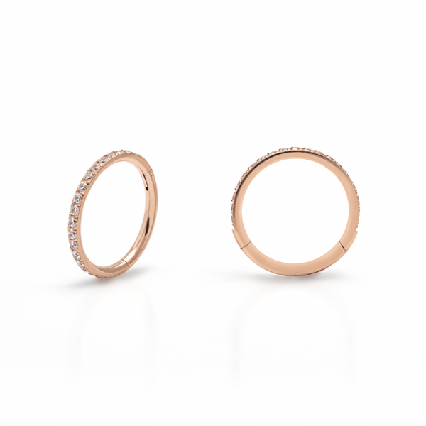 WATERPROOF HUGGIES CIRCONIAS ROSE GOLD (UNIDAD)