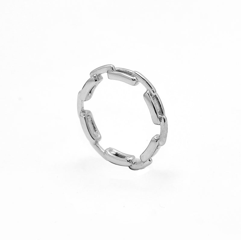 CHAIN-GE MY MIND RING - PLATEADO